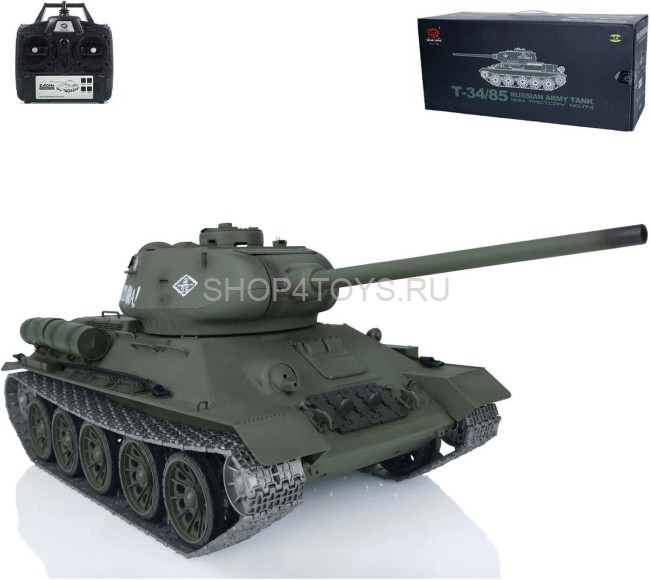 Радиоуправляемый танк Heng Long T-34 Pro V7.0 масштаб 1:16 RTR 2.4GHz - 3909-1Pro V7.0