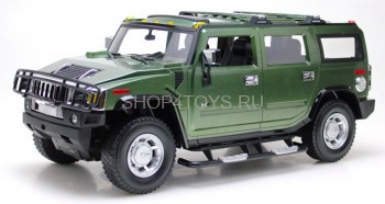 Радиоуправляемая машина Хаммер MZ Hummer H2 Green 1:10 - 2056A Радиоуправляемая модель автомобиля Hummer H2 1:10. Официально лицензированный кузов с точностью повторяет форму и детали настоящего автомобиля, а всё необходимое для запуска уже включено в комплект