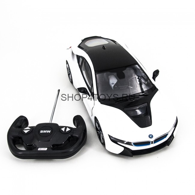 Радиоуправляемая машина Rastar BMW i8 White 1:14 с открывающимися дверями - 71010-W Радиоуправляемая машина Rastar BMW i8 White 1:14 с открывающимися дверями - 71010-W