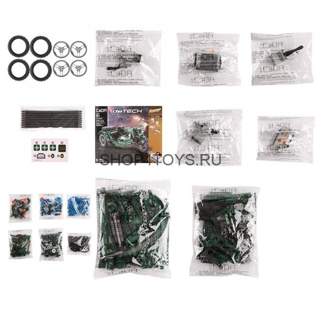 Конструктор Double E Cada Technics Мотоцикл 629 деталей - C51021W Конструктор Double E Cada Technics Мотоцикл 629 деталей - C51021W