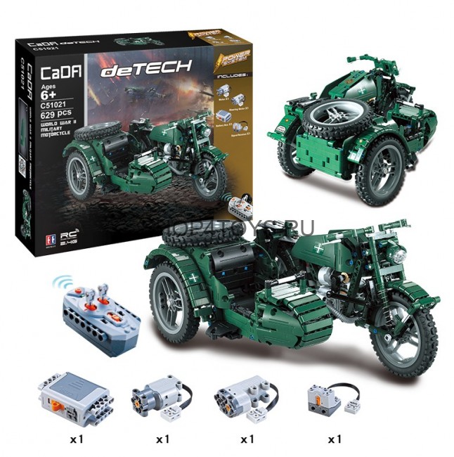 Конструктор Double E Cada Technics Мотоцикл 629 деталей - C51021W Конструктор Double E Cada Technics Мотоцикл 629 деталей - C51021W