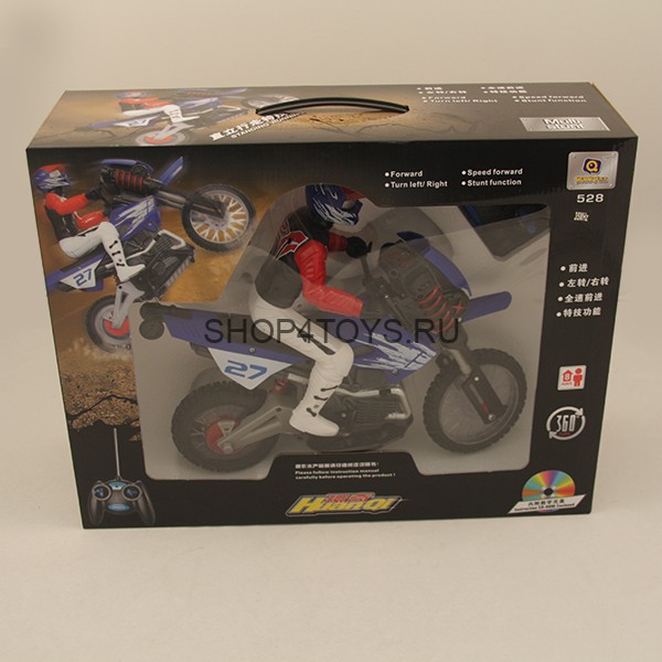 Радиоуправляемый мотоцикл HuanQi 528 Special Сross-Сountry 1:10 с гироскопом - HQ528 Радиоуправляемый мотоцикл HuanQi 528 Special Сross-Сountry 1:10 с гироскопом - HQ528