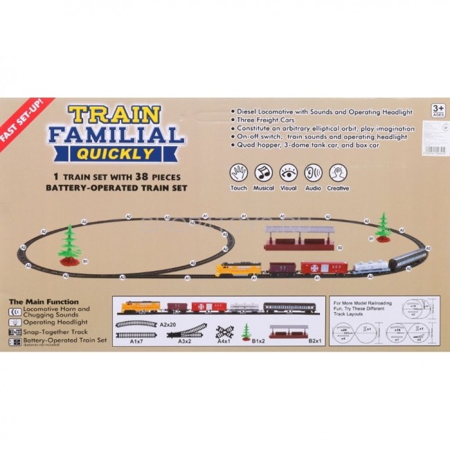 Детская железная дорога Fenfa Train Familial Quickly (свет, звук, длина полотна 6,7 м) - 1600A-8B Детская железная дорога Fenfa Train Familial Quickly (свет, звук, длина полотна 6,7 м) - 1600A-8B