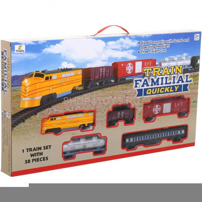 Детская железная дорога Fenfa Train Familial Quickly (свет, звук, длина полотна 6,7 м) - 1600A-8B Детская железная дорога Fenfa Train Familial Quickly (свет, звук, длина полотна 6,7 м) - 1600A-8B
