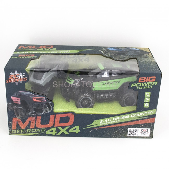 Радиоуправляемый джип MUD Off-Road 4X4 Green 2.4G - 333-MUD23B-G Радиоуправляемый джип MUD Off-Road 4X4 Green 2.4G - 333-MUD23B-G