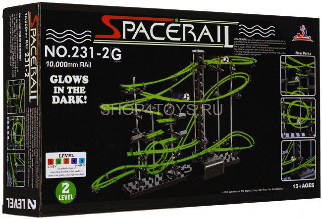 Динамический конструктор Космические горки, светящиеся рельсы, уровень 2 - 231-2G Динамический конструктор Космические горки, светящиеся рельсы, уровень 2 - 231-2G