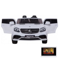 Детский электромобиль Mercedes Benz GLS63 LUXURY 4WD 12V MP4 - White - HL228-LUX-MP4