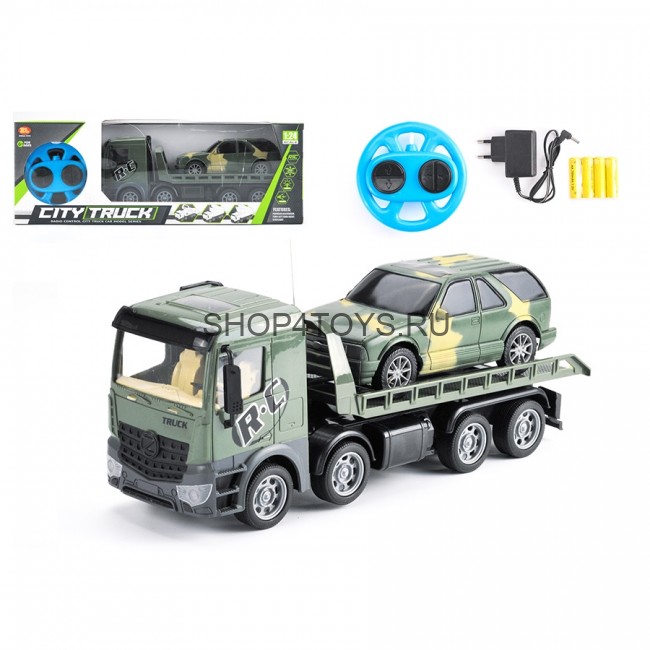 Радиоуправляемый грузовик-трейлер + джип CityTruck 1:24 - 553-B4 Радиоуправляемый грузовик-трейлер + джип CityTruck 1:24 - 553-B4