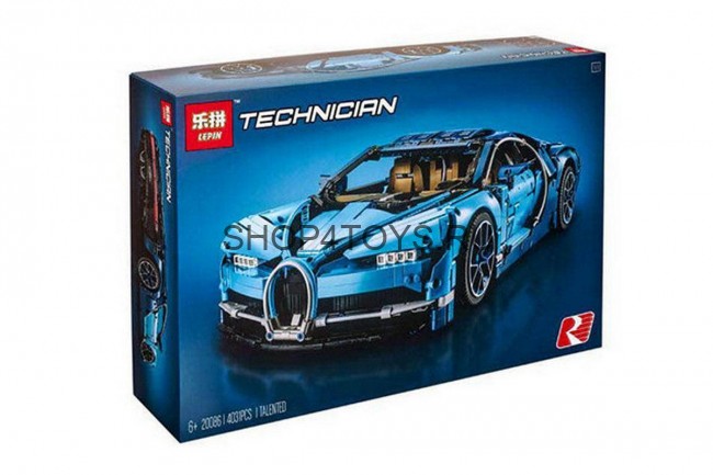 Конструктор Lepin 20086 Bugatti Chiron (синий) - Technic 42083 Конструктор Lepin 20086 Bugatti Chiron (синий) - Technic 42083