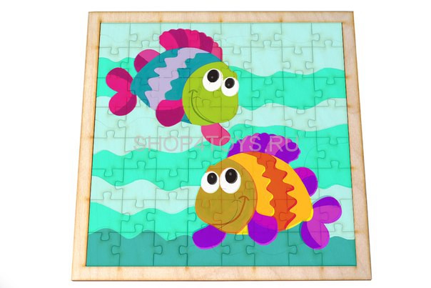 Пазл деревянный Lemmo Рыбки - 00-4 Пазл деревянный Lemmo Рыбки - 00-4