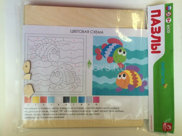 Пазл деревянный Lemmo Рыбки - 00-4 Пазл деревянный Lemmo Рыбки - 00-4