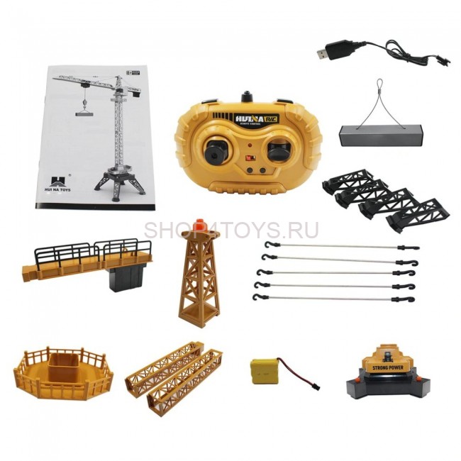 Радиоуправляемый башенный кран HUI NA TOYS масштаб 1:14 2.4G - HN1585
