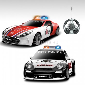 Радиоуправляемый конструктор - автомобили Aston Martin и Porsche &quot;Полиция&quot; - 2028-2J03B Это не просто радиоуправляемая игрушка, но и конструктор. В набор конструктора входит 44 детали для сборки 2 разных автомобилей
