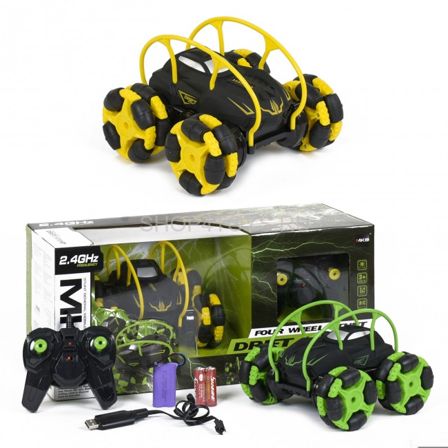 Радиоуправляемая машина-перевертыш (трюки, з/у+акк) - 5588-619-GREEN Радиоуправляемая машина-перевертыш (трюки, з/у+акк) - 5588-619-GREEN