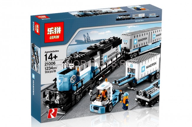 Конструктор Lepin 21006 Грузовой Поезд Маерск - Technic 10219 Конструктор Lepin 21006 Грузовой Поезд Маерск - Technic 10219