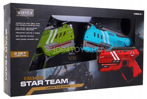 Набор для лазертага Winyea Call of Life Star-Team (2 бластера) - W7008D-GB Набор для лазертага Winyea Call of Life Star-Team (2 бластера) - W7008D-GB