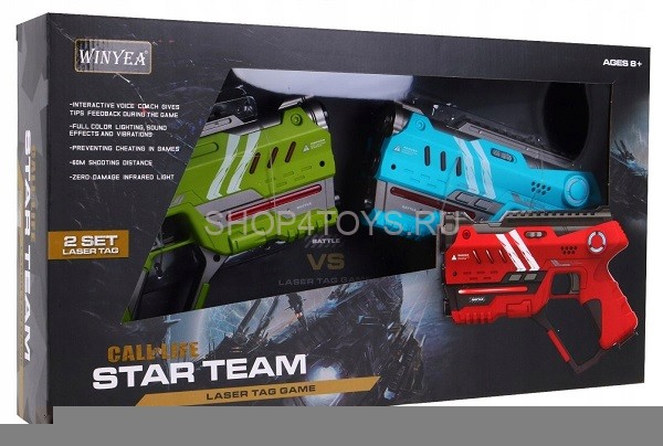 Набор для лазертага Winyea Call of Life Star-Team (2 бластера) - W7008D-GB Набор для лазертага Winyea Call of Life Star-Team (2 бластера) - W7008D-GB