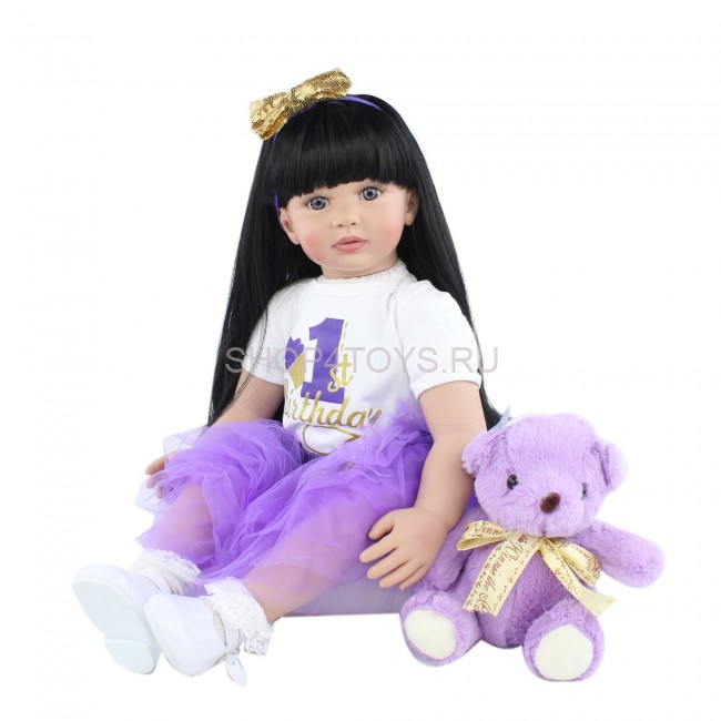 Реборн девочка с длинными волосами Виктория