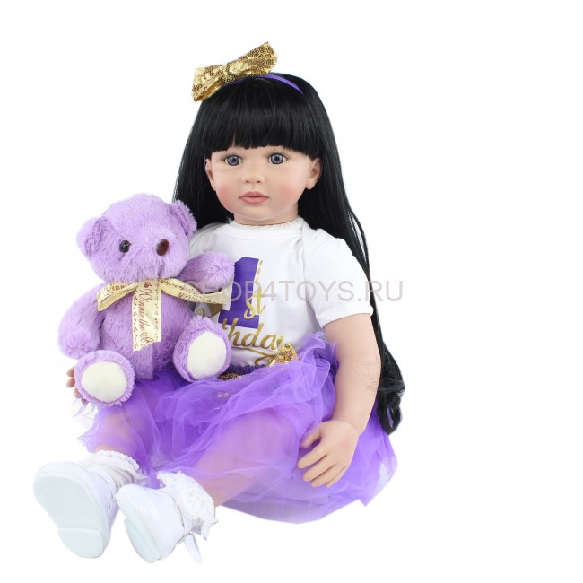 Реборн девочка с длинными волосами Виктория