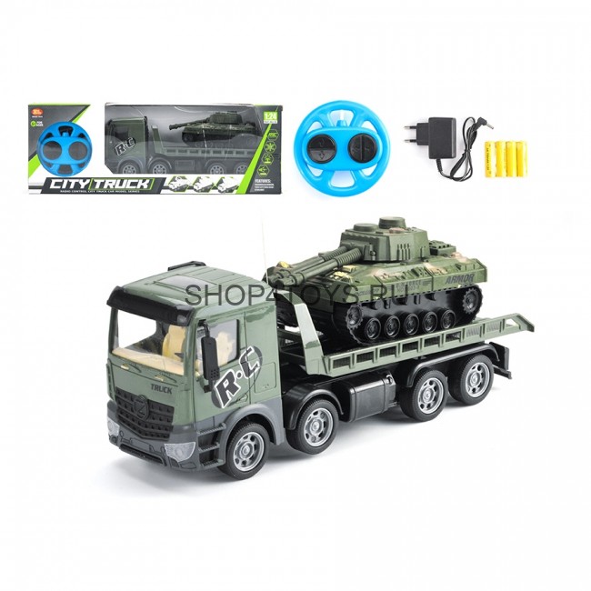 Радиоуправляемый грузовик-трейлер + танк CityTruck 1:24 - 553-B3 Радиоуправляемый грузовик-трейлер + танк CityTruck 1:24 - 553-B3