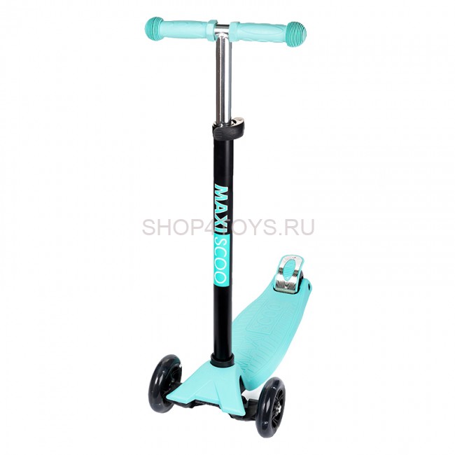 Самокат Maxiscoo Junior Трехколесный Детский со Светящимися Колесами, Мятный - MSC-J091805 Самокат Maxiscoo Junior Трехколесный Детский со Светящимися Колесами, Мятный - MSC-J091805