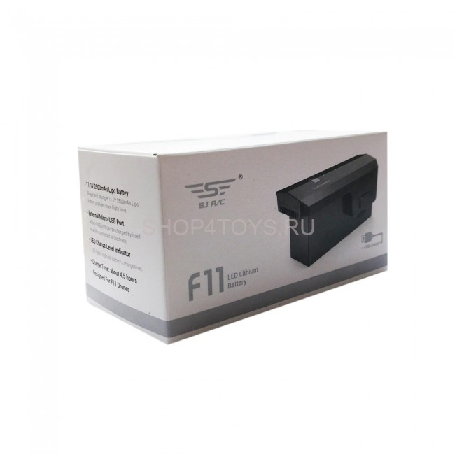 Аккумулятор Li-Po 11.1v 2500mAh /27.75Wh для квадрокоптера SJRC F11 PRO 4K - SJ-F11-01 Аккумулятор Li-Po 11.1v 2500mAh /27.75Wh для квадрокоптера SJRC F11 PRO 4K - SJ-F11-01