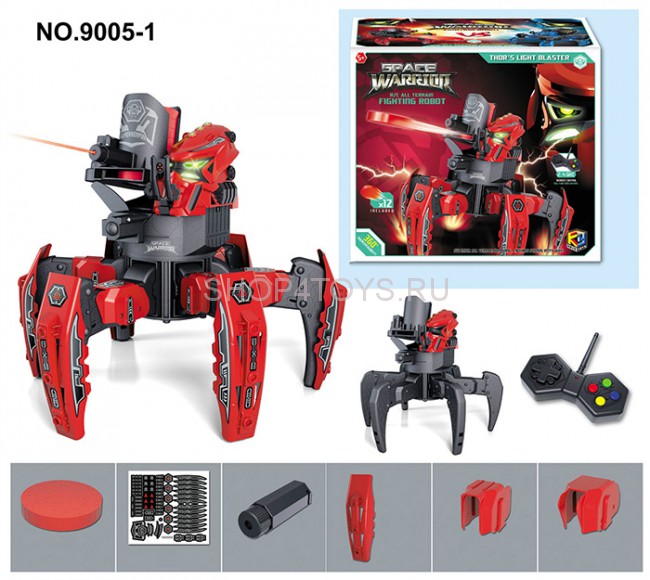 Радиоуправляемый робот-паук Space Warrior с дисками и лазерным прицелом 2.4G - KY9005-1 Радиоуправляемый робот-паук Space Warrior с дисками и лазерным прицелом 2.4G - KY9005-1