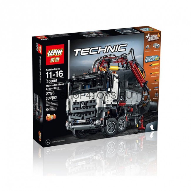 Конструктор Lepin Technics 20005 грузовик Mercedes-Benz Arocs 3245 - Technic 42043 Конструктор Lepin Technics 20005 грузовик Mercedes-Benz Arocs 3245 - Technic 42043