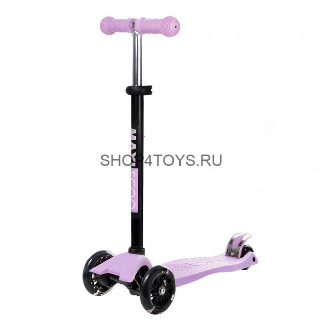 Самокат Maxiscoo Junior Трехколесный Детский со Светящимися Колесами, Лавандовый - MSC-J091804 Самокат Maxiscoo Junior Трехколесный Детский со Светящимися Колесами, Лавандовый - MSC-J091804