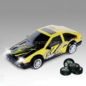 Радиоуправляемая машинка для дрифта Toyota Corolla Levin AE86 GT 1:24 - 666-211 ПОЛНЫЙ ПРИВОД! Сменные колеса! Светящиеся фары при движении вперед, задние светящиеся стоп-сигналы!