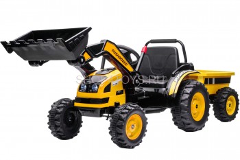 Детский электромобиль трактор с ковшом и прицепом (желтый, 2WD, EVA) - HL389-LUX-YELLOW-TRAILER Детский электромобиль трактор с ковшом и прицепом (желтый, 2WD, EVA) - HL389-LUX-YELLOW-TRAILER