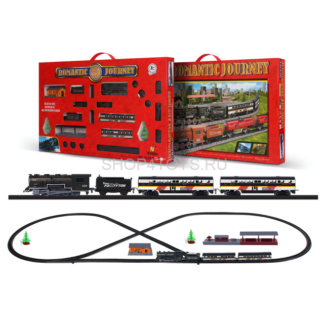 Железная дорога Fenfa ''Классический поезд'' с ж/д станцией (свет, звук, длина пути 4,3 м) - 1638D
