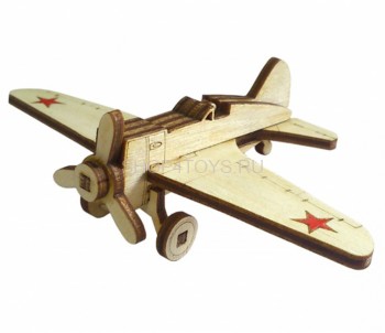 Конструктор 3D деревянный подвижный Lemmo Советский самолет И-15 - И-15 Набор «Советский самолет И-15» один из самых маленьких конструкторов у Леммо, он собирается без клея. У собранной модели вращается винт. Рекомендуется для детей от 5 лет.
