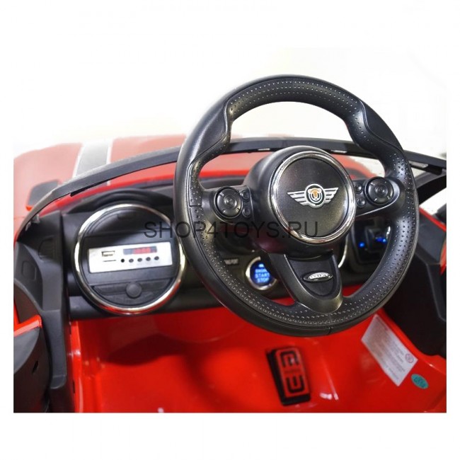Детский электромобиль Mini Cooper Red Luxury 12V 2.4G - SX1638