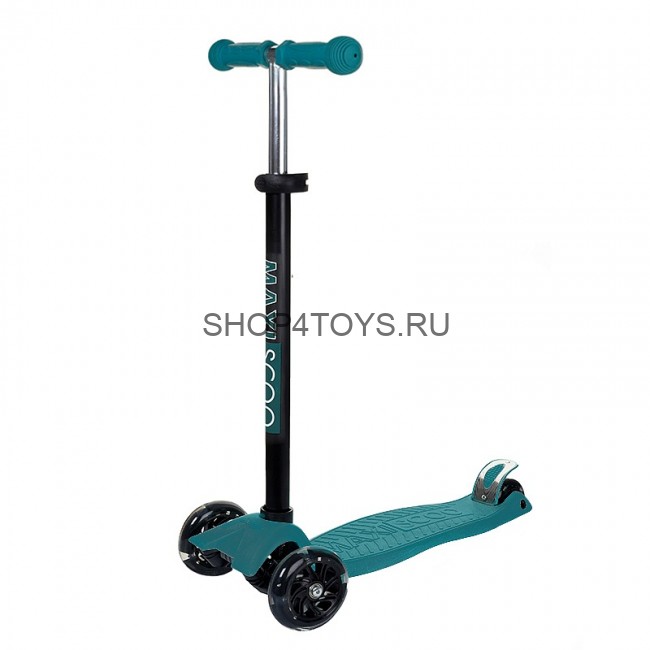 Самокат Maxiscoo Junior Трехколесный Детский со Светящимися Колесами, Изумрудный - MSC-J091802 Самокат Maxiscoo Junior Трехколесный Детский со Светящимися Колесами, Изумрудный - MSC-J091802