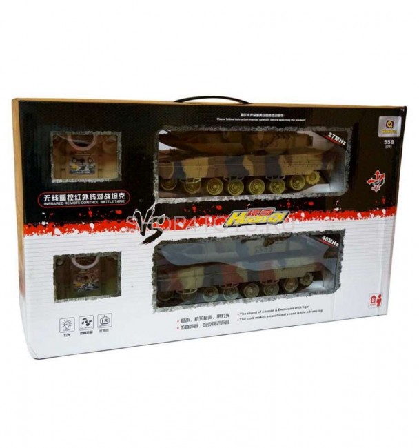 Радиоуправляемый танковый бой Huan Qi Abrams vs Abrams 1:24 2.4G - HQ558 Радиоуправляемый танковый бой Huan Qi Abrams vs Abrams 1:24 2.4G - HQ558