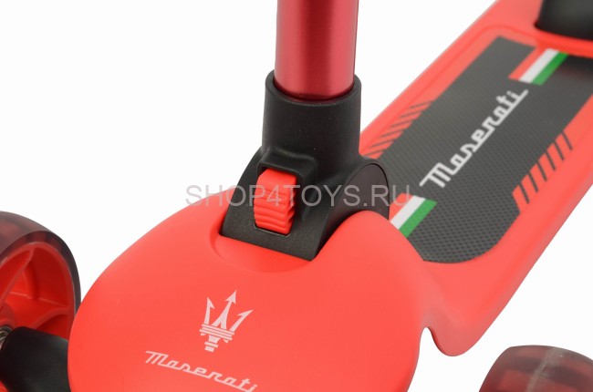Трехколесный беговел-самокат Maserati с сиденьем - CLB-0140-RED