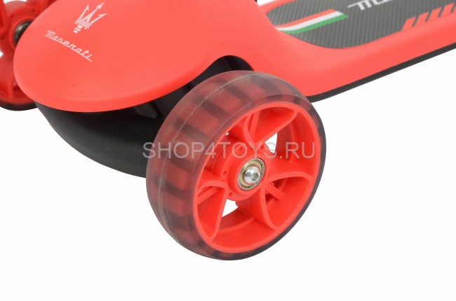 Трехколесный беговел-самокат Maserati с сиденьем - CLB-0140-RED