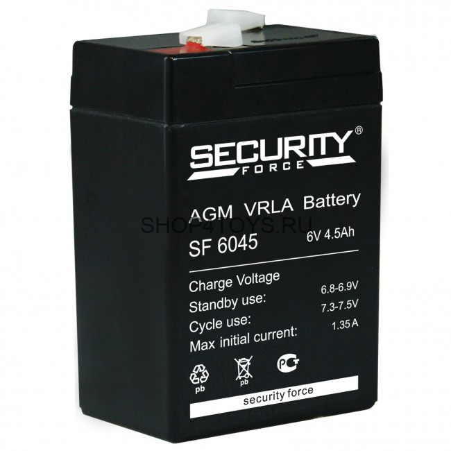 Аккумулятор Security Force 6V4.5Ah AGM VRLA - SF6045 Аккумулятор Security Force 6V4.5Ah AGM VRLA - SF6045