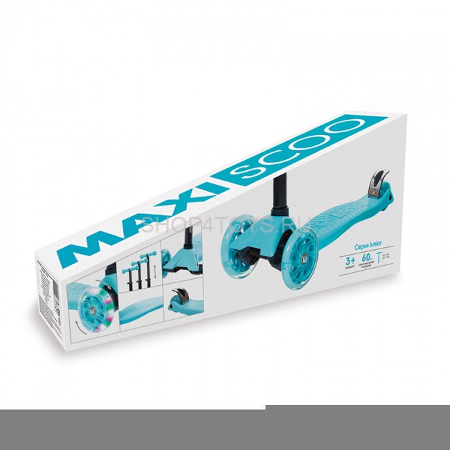 Самокат Maxiscoo Junior Трехколесный Детский со Светящимися Колесами, Зеленый - MSC-J101701 Самокат Maxiscoo Junior Трехколесный Детский со Светящимися Колесами, Зеленый - MSC-J101701