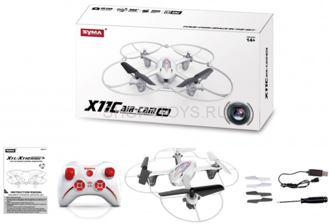Радиоуправляемый квадрокоптер с камерой Syma X11C - X11C Радиоуправляемый квадрокоптер с камерой Syma X11C - X11C