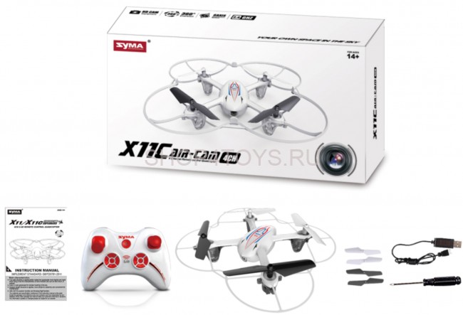 Радиоуправляемый квадрокоптер с камерой Syma X11C - X11C Радиоуправляемый квадрокоптер с камерой Syma X11C - X11C