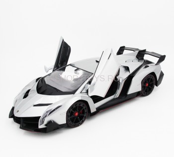 Радиоуправляемая машина Ламборджини  MZ Lamborghini Veneno Silver 1:10 - 2187-S Радиоуправляемая машина MZ Lamborghini Veneno 1:10 - 2187. У автомобиля открываются двери и капот