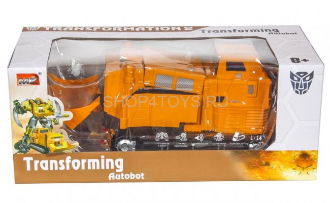 Радиоуправляемый трансформер - бульдозер, стреляющий присосками 1:14 2.4G - MZ-2377PF Радиоуправляемый трансформер - бульдозер, стреляющий присосками 1:14 2.4G - MZ-2377PF