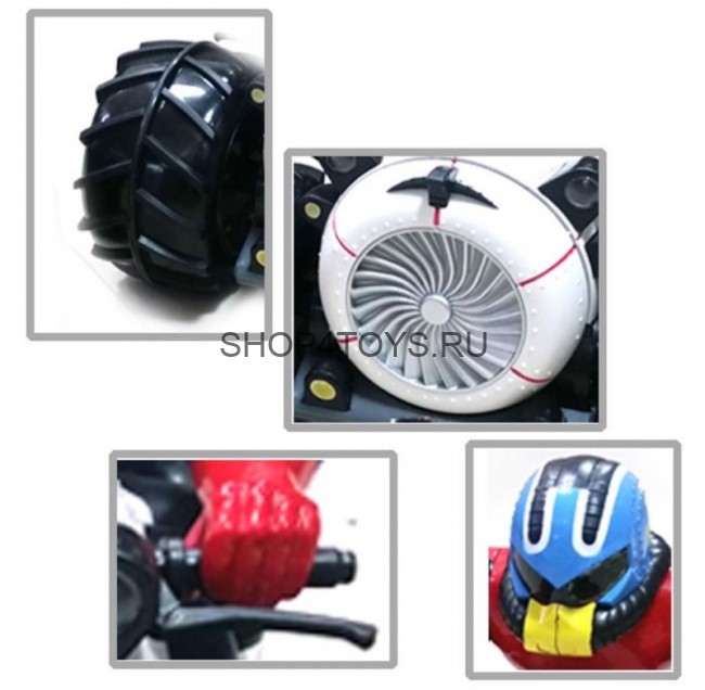 Радиоуправляемый мотоцикл 2в1 амфибия - перевертыш 2.4G - 989-333