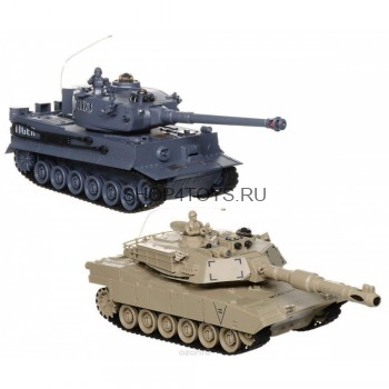 Радиоуправляемый танковый бой TIGER vs Abrams - 99822 Набор из двух радиоуправляемых моделей танков, для танкового боя.
