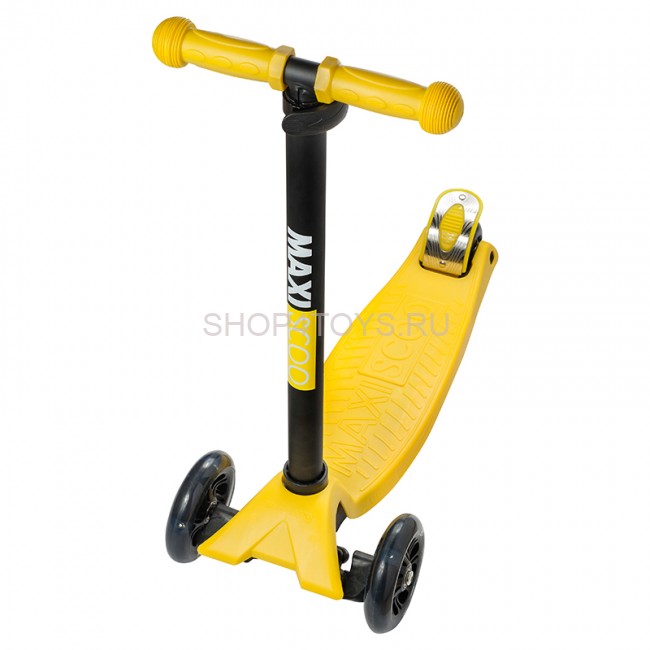 Самокат Maxiscoo Junior Трехколесный Детский со Светящимися Колесами, Желтый - MSC-J101708 Самокат Maxiscoo Junior Трехколесный Детский со Светящимися Колесами, Желтый - MSC-J101708