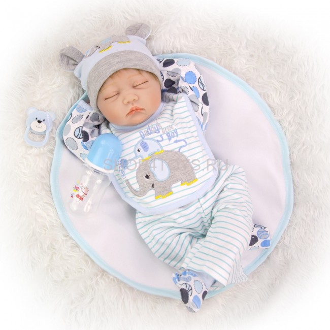 Спящий реборн мальчик Макарчик