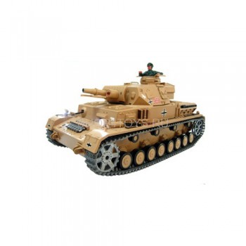 Радиоуправляемый танк Heng Long DAK Pz. Kpfw.IV Ausf. F-1 1:16 - 3858-1 PRO Особенности: металлические гусеницы и приводные механизмы! Танк Heng Long 3858-1 PRO поставляется в собранном виде, в комплектации RTR с дымом, звуком, светом и пневматической пушкой