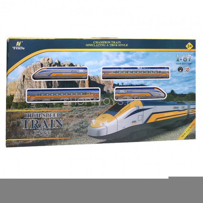 Железная дорога Fenfa Скоростной экспресс (свет, звук, длина пути 6,3 м) - 1609A Железная дорога Fenfa Скоростной экспресс (свет, звук, длина пути 6,3 м) - 1609A